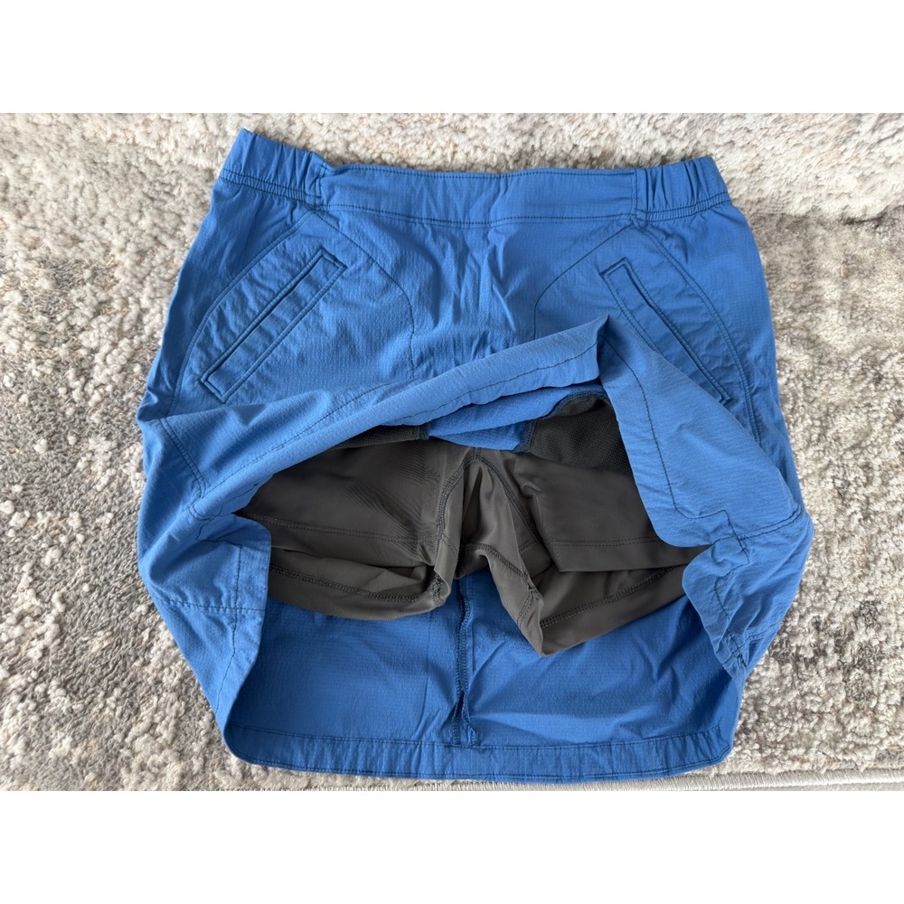 Woolrich Size S Minimalist Athleisure Mini Skort Blue Zip Casual - Picture 6 of 9